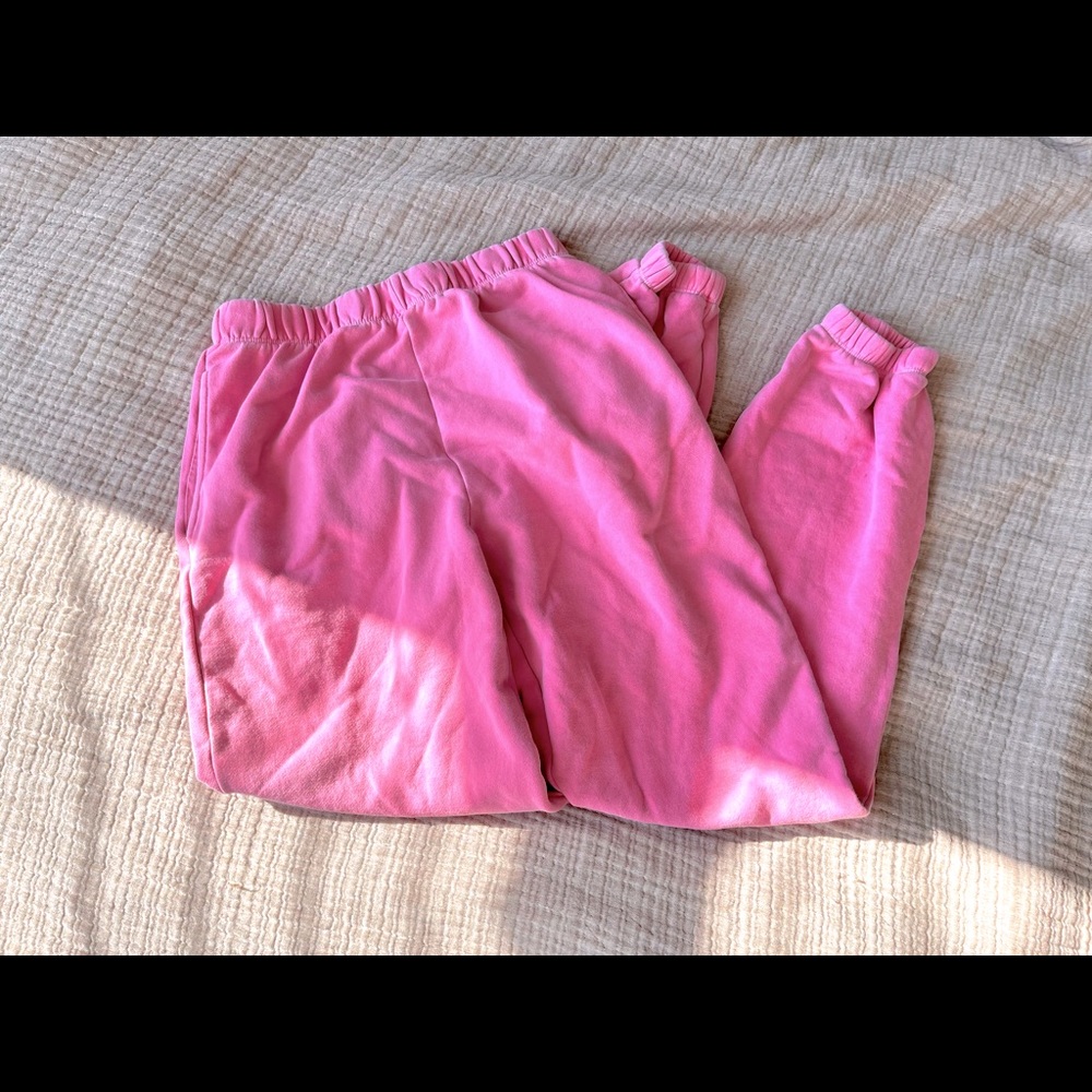 BRIGHT pink jogger sweats